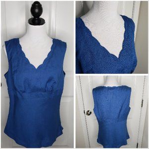 Lovely blue Ann Taylor Linen Sleeveless Top 👀